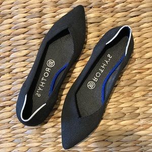 Rothy’s pointed toe black flats